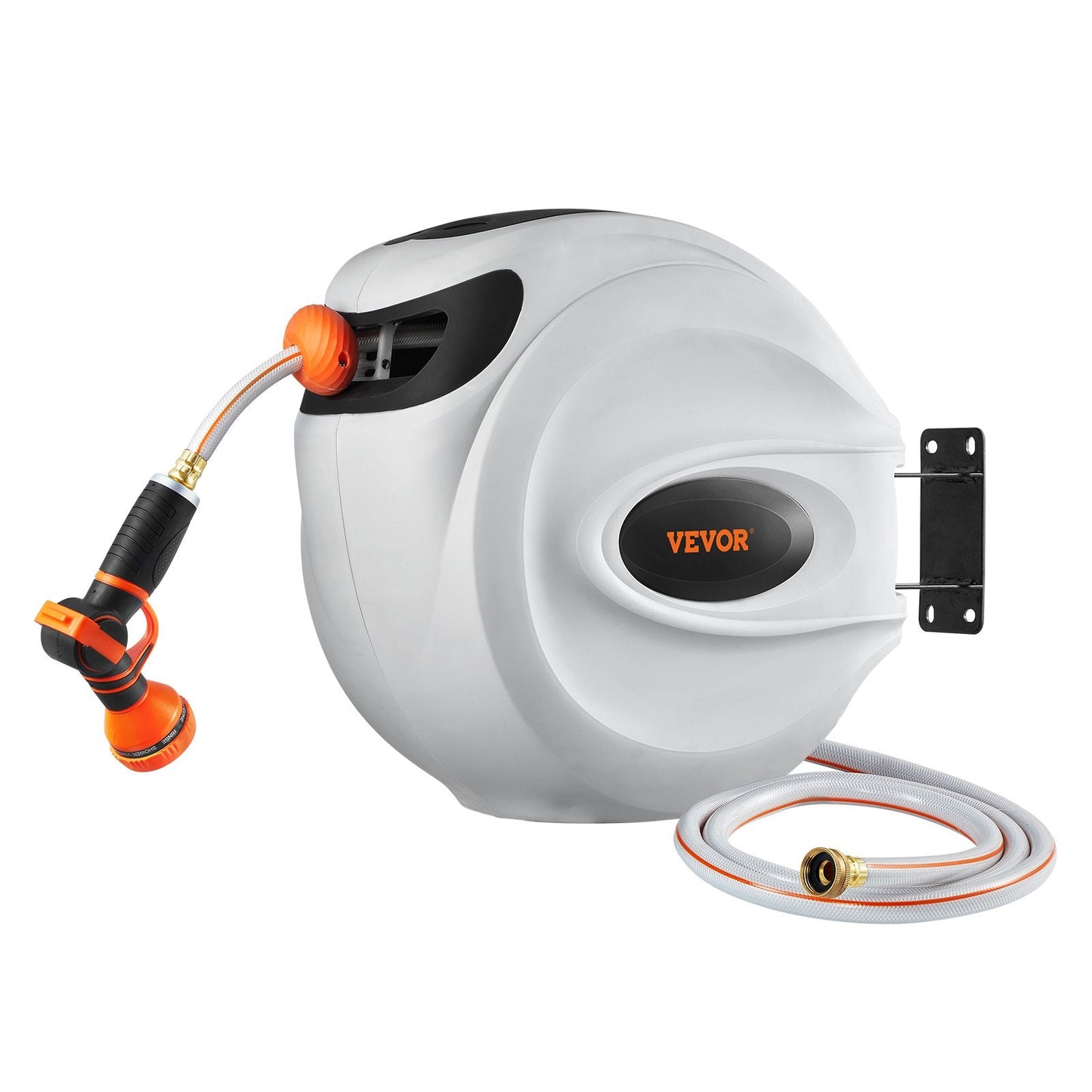 Retractable Hose Reel Water Hose Reel 130'x5/8" 180° Swivel Wall-Mounted (Buy 2 Free shipping)